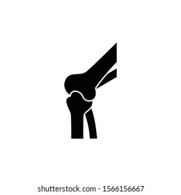 Knee bone icon in trendy flat style isolated on white background. Symbol for your web site design, logo, app, UI. Vector illustration, EPS