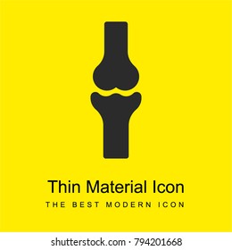 Knee Bones bright yellow material minimal icon or logo design
