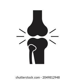 Knee Bones Icon Design Isolated On Stock Vector (Royalty Free ...