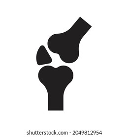 Knee bones icon design isolated on white background