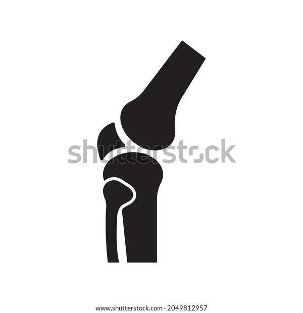 Knee Bones Icon Design Isolated On Stock Vector (Royalty Free ...