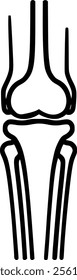 Knee bones vector icon. filled flat sign for mobile concept and web sign, symbol, vector, art