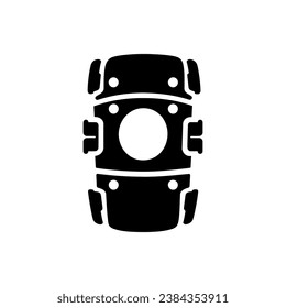 Knee Brace Icon on White Background - Simple Vector Illustration