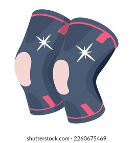 Knee braces icon designed in 2d style 