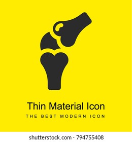 Knee bright yellow material minimal icon or logo design