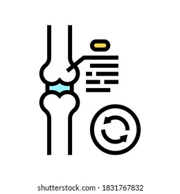 Knee Cartilage Transplant Color Icon Vector. Knee Cartilage Transplant Sign. Isolated Symbol Illustration