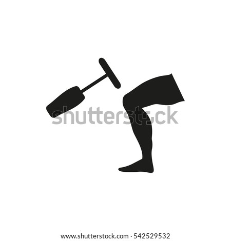 knee hammer reaction check icon illustration isolated vector sign symbol