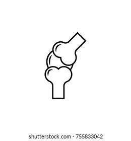 Knee icon. Body part element. Premium quality graphic design. Signs, outline symbols collection, simple thin line icon for websites, web design, mobile app, info graphics on white background