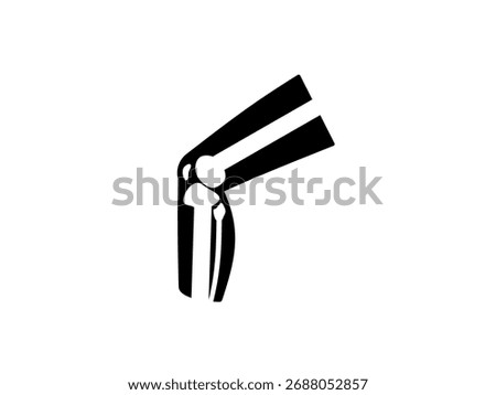 Knee icon isolated on white background.