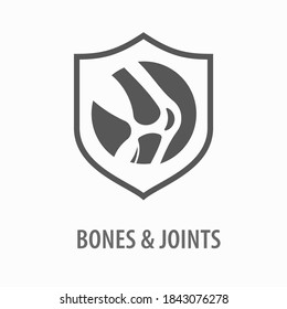 Knee icon. Logo design template. Vector illustration isolated on white.