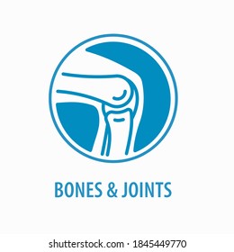 Knee icon. Logo design template. Vector illustration isolated on white.
