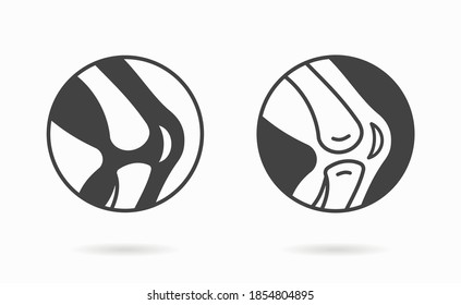 Knee icon. Logo design template. Vector illustration isolated on white.