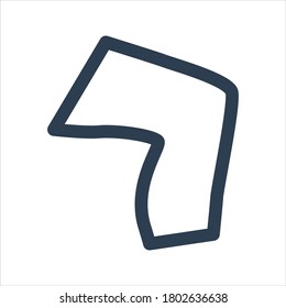 icono de rodilla sobre fondo blanco.
