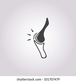 Knee Icon Vector. 