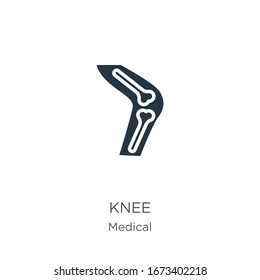 Knee icon vector. Trendy flat knee icon from medical collection isolated on white background. Vector illustration can be used for web and mobile graphic design, logo, eps10