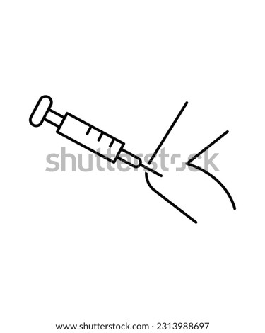 knee with injection icon, vector best line icon.