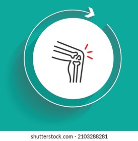 Knee Injury Treatments Recovery Icon