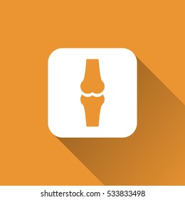 knee joint bone icon design