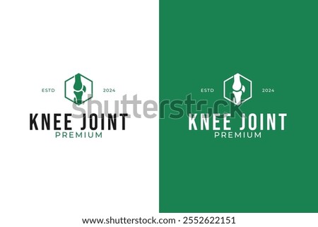 Knee joint bone logo design vector concept template illustration