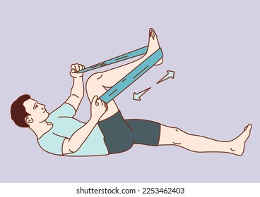  Knee joint exercise positions. Vector illustration. Exercise 21