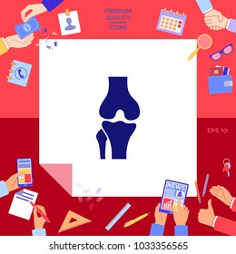 Knee joint icon