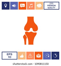 Knee joint icon