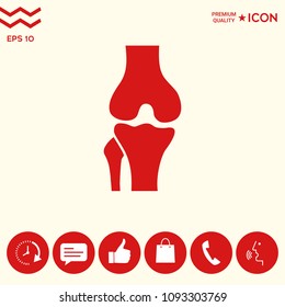 Knee joint icon