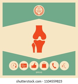 Knee joint icon