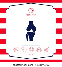 Knee joint icon