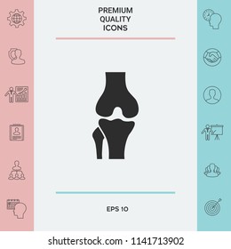 Knee joint icon