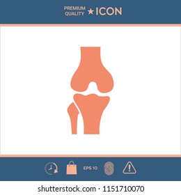 Knee joint icon