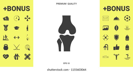 Knee joint icon