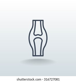Knee joint icon