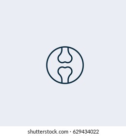 Knee joint icon
