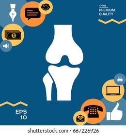 Knee joint icon
