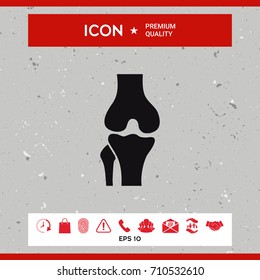 Knee joint icon