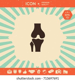Knee joint icon