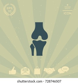 Knee joint icon