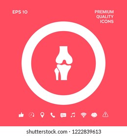 Knee joint icon. Graphic elements for your design