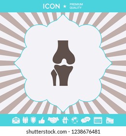 Knee joint icon. Graphic elements for your design