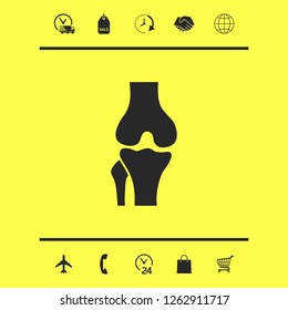 Knee joint icon. Graphic elements for your design