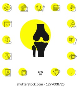 Knee joint icon. Graphic elements for your design
