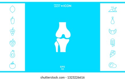 Knee joint icon. Graphic elements for your design