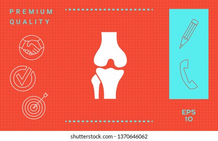 Knee joint icon. Graphic elements for your design