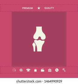 Knee joint icon. Graphic elements for your design