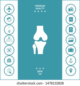 Knee joint icon. Graphic elements for your design