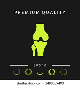 Knee joint icon. Graphic elements for your design