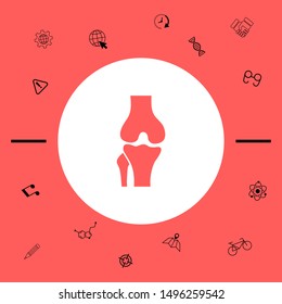 Knee joint icon. Graphic elements for your design