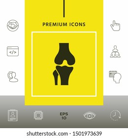 Knee joint icon. Graphic elements for your design