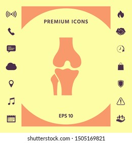Knee joint icon. Graphic elements for your design